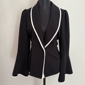 Bar III Black Jacket with White Piping
